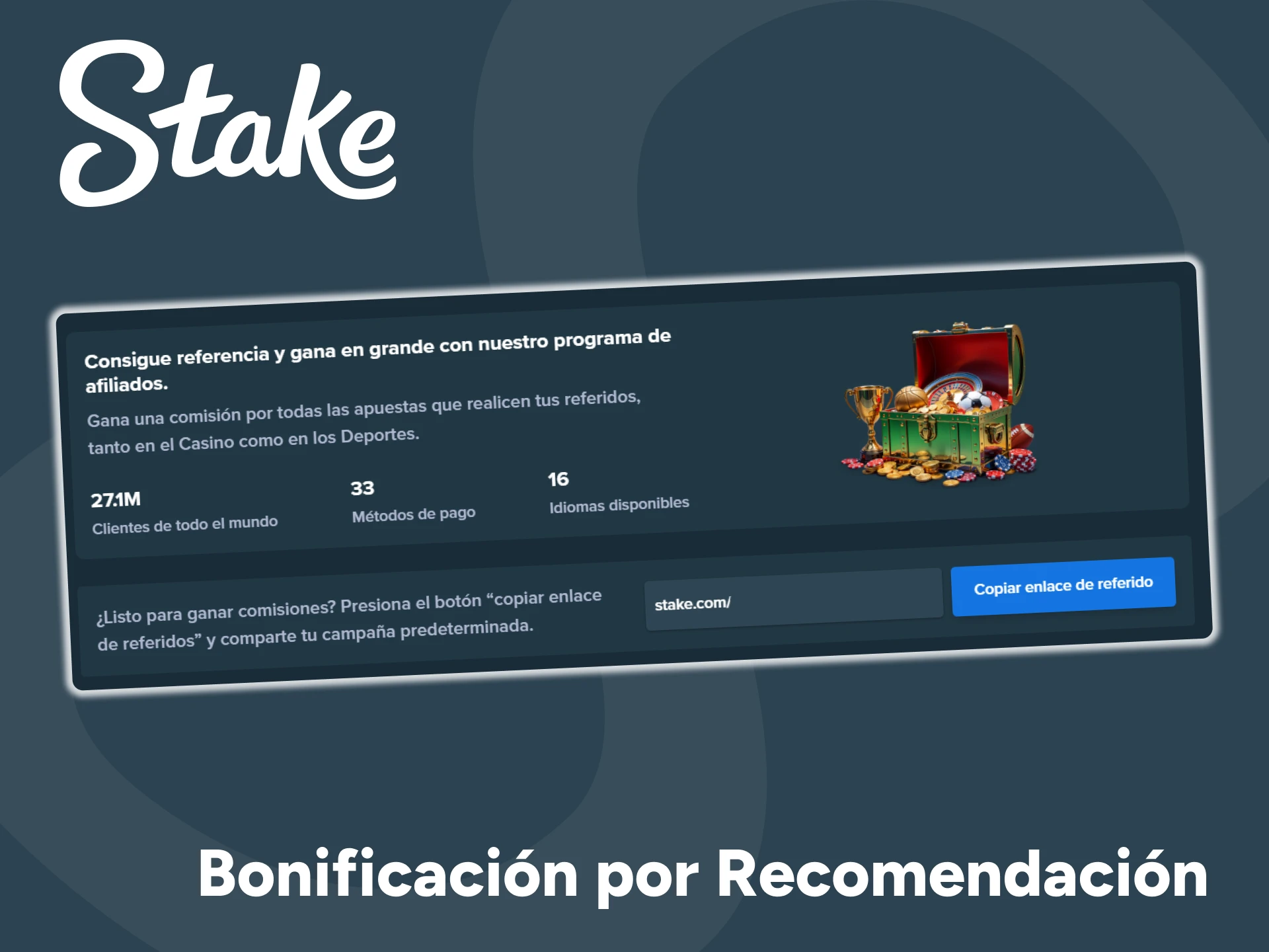 Hágase socio de Stake, recomiende a un amigo y reciba una bonificación por recomendación.