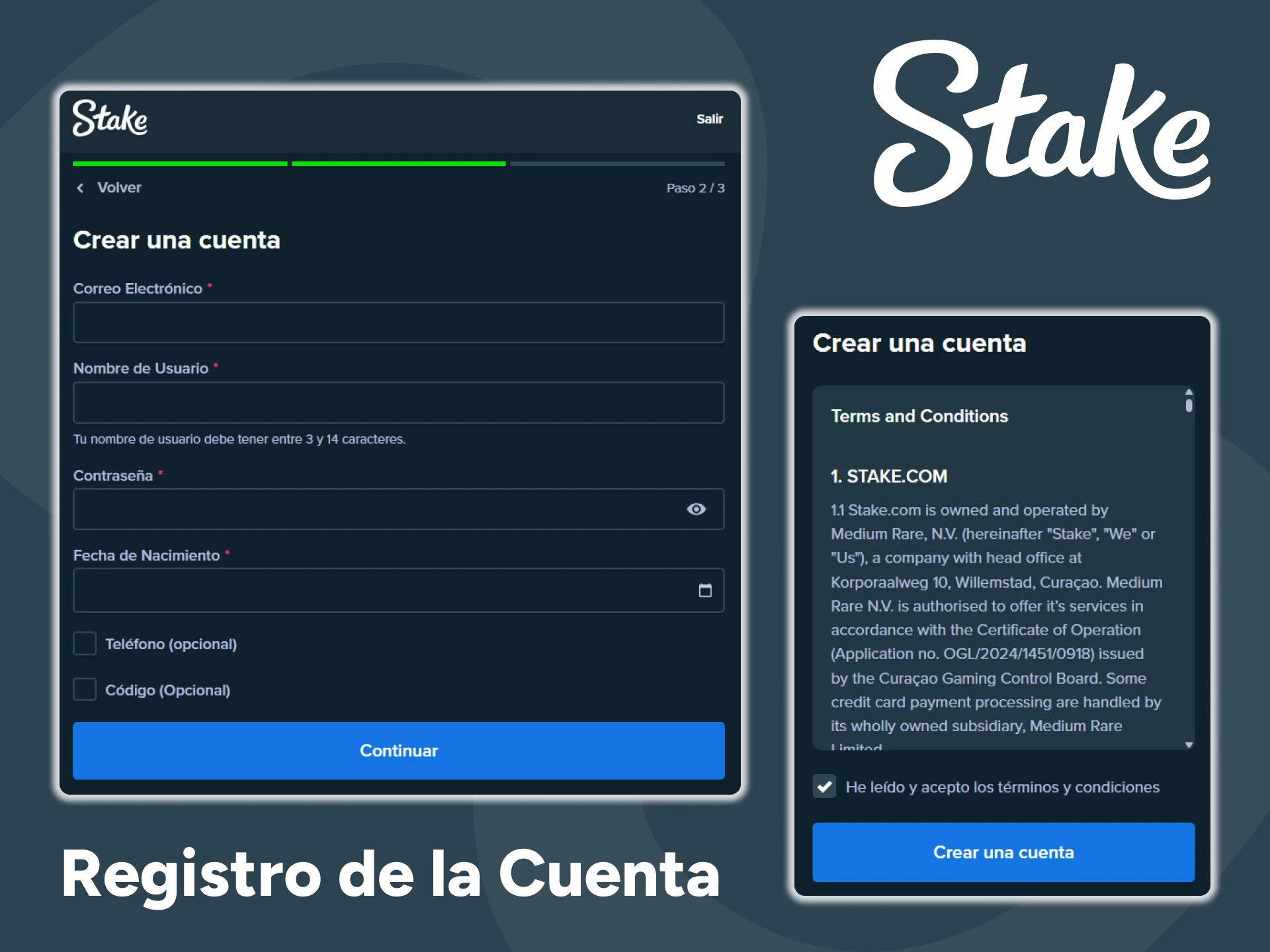 Descubre cómo registrarte en la página web de Stake.