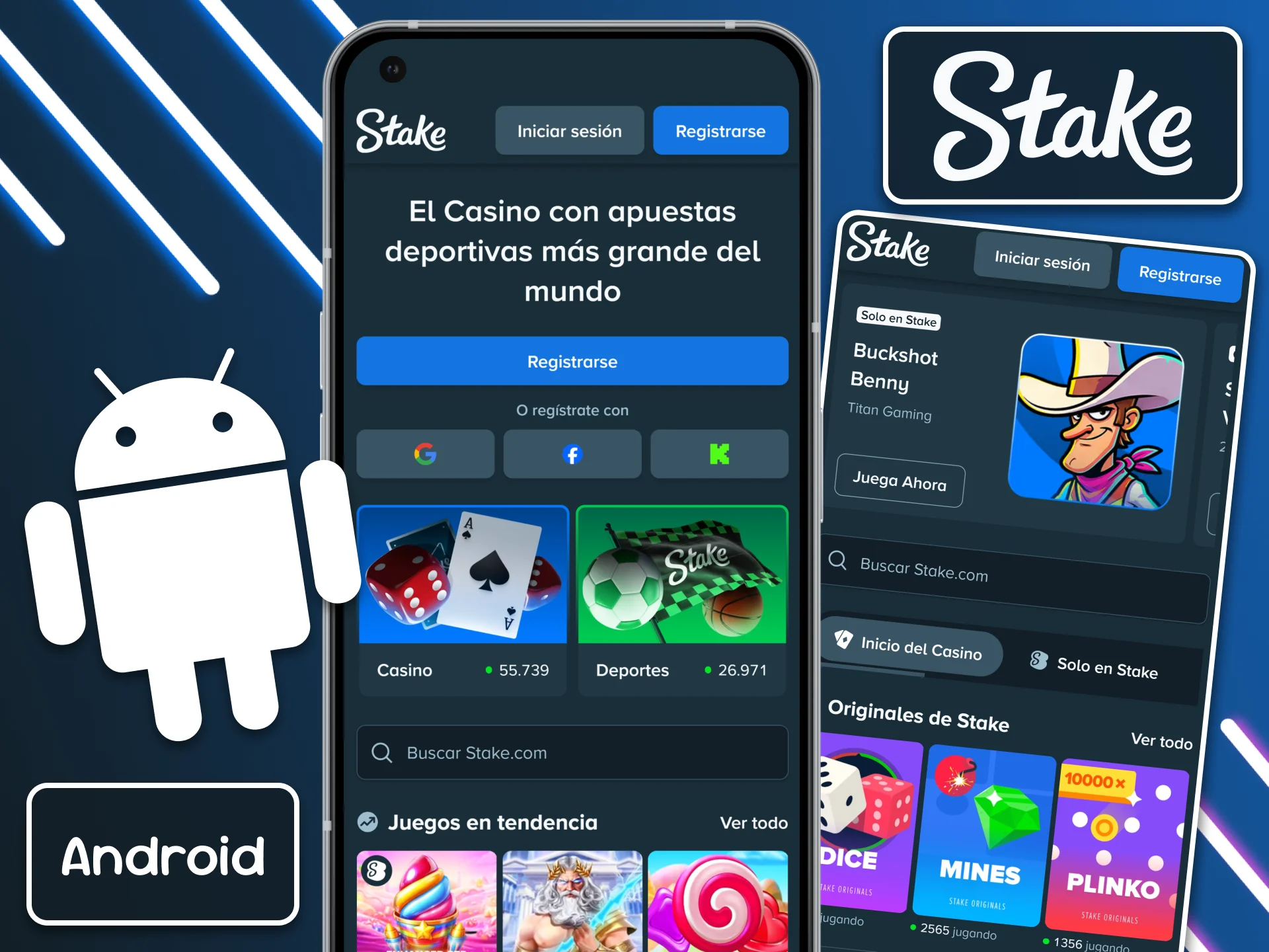 Descubrí cómo configurar el acceso móvil de Stake en Android para apostar con un solo toque en la pantalla.