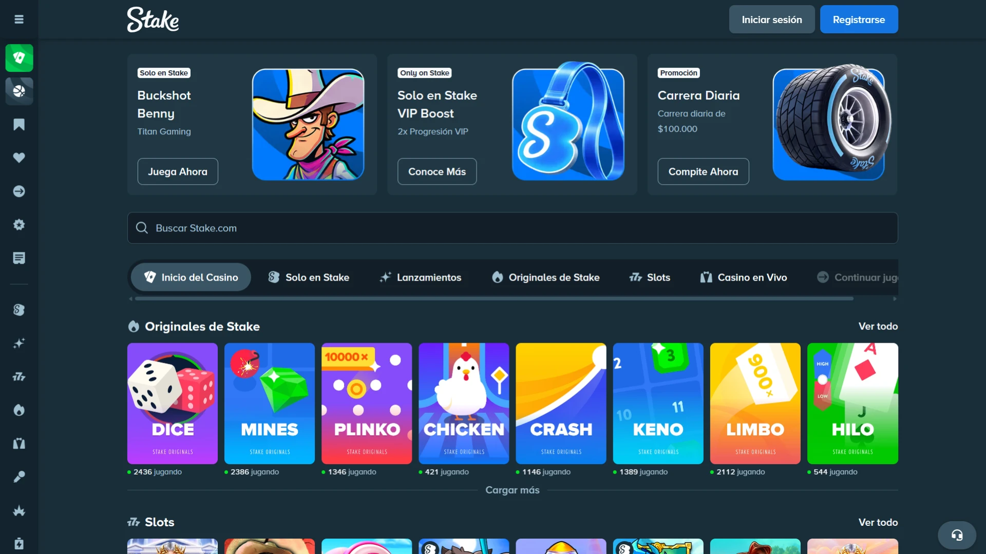 Juega a tus juegos de casino favoritos en la página web oficial de Stake.